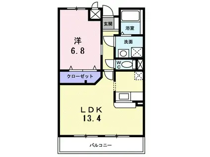 メゾン・アルカンシエル(1LDK/1階)の間取り写真