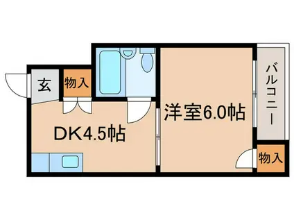 葵コーポ(1DK/2階)の間取り写真
