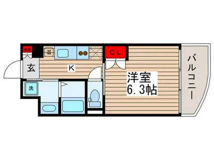 プライムアーバン西大島(1K/7階)の間取り写真