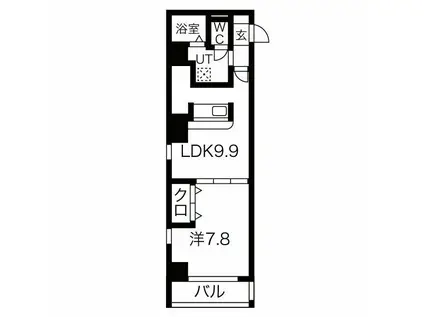 エターナル/F(1LDK/8階)の間取り写真