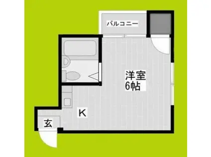 メイプルリーフ天神ノ森(1K/3階)の間取り写真