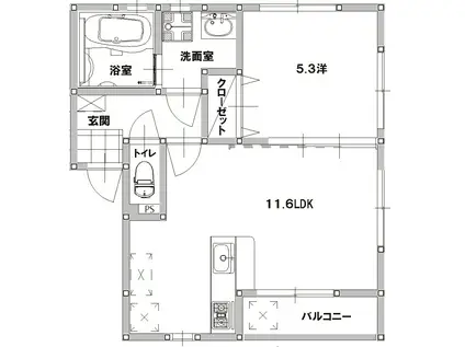 A-SELECT(1LDK/3階)の間取り写真