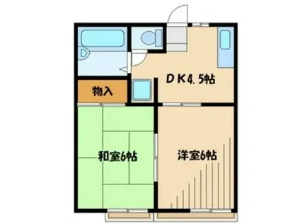 グレースコート(2K/2階)の間取り写真