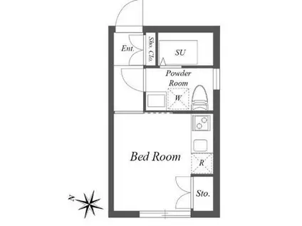 PASEO三軒茶屋イースト(ワンルーム/3階)の間取り写真