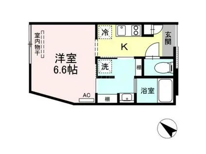 グランテージ西小山(ワンルーム/2階)の間取り写真