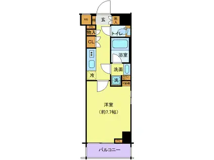 クレヴィスタ板橋西台II(1K/6階)の間取り写真