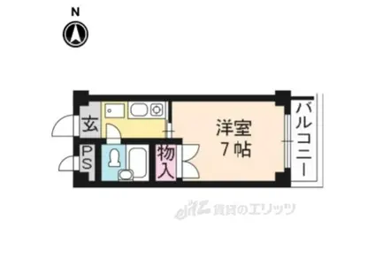 メゾン聖護院(1K/2階)の間取り写真