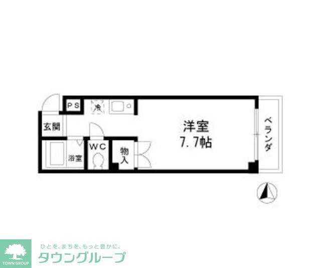 クレセント新瑞(ワンルーム/2階)の間取り写真