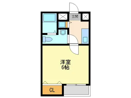 コンフォート神崎川(1K/2階)の間取り写真