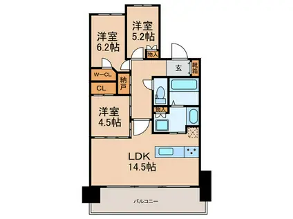ラグナヒルズ(3LDK/10階)の間取り写真