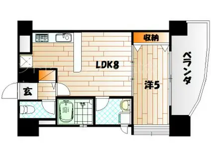 パワーズ117(1LDK/6階)の間取り写真