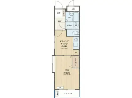 メイゾン小竹向原(1DK/2階)の間取り写真