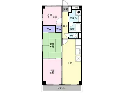 ルミエールマゴジIV(3LDK/3階)の間取り写真