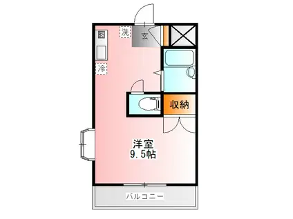 アビタシオン吹上(ワンルーム/2階)の間取り写真