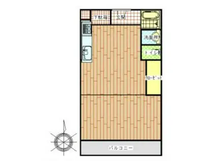 コーポ高輪(1LDK/1階)の間取り写真