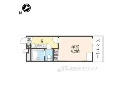 レオパレスカサグランデⅡ(1K/2階)の間取り写真