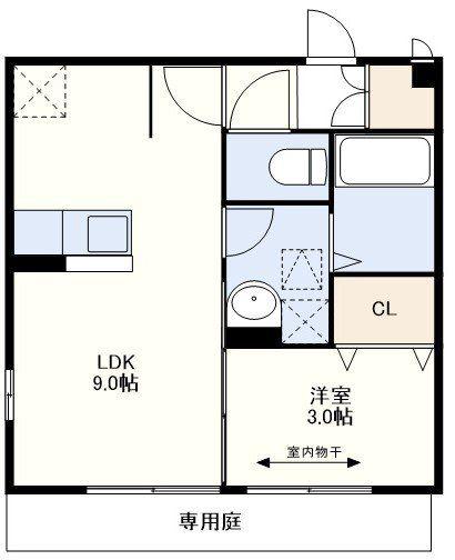 ポポラート木場(1LDK/1階)の間取り写真