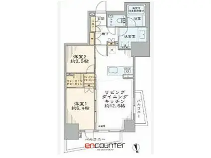 A-STANDARD本郷三丁目(2LDK/5階)の間取り写真