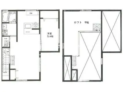 MESMメズム(1LDK/2階)の間取り写真