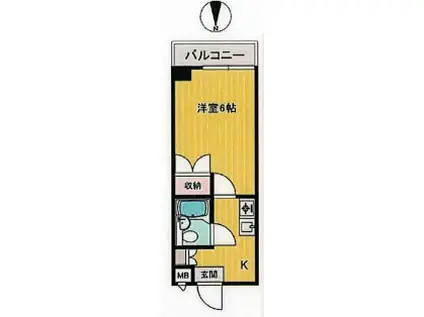 21オギサカ志村坂上(1K/6階)の間取り写真