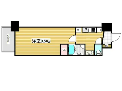レン元町駅前(1K/4階)の間取り写真