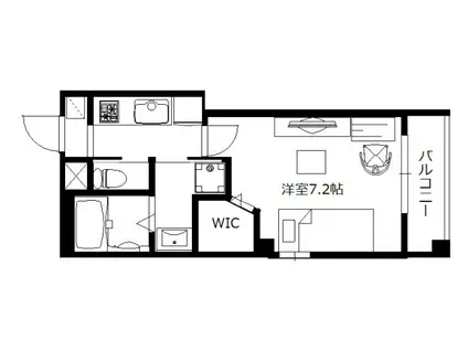 ロル・フルール(1K/5階)の間取り写真