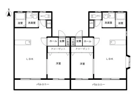 西津田マンションII(1LDK/3階)の間取り写真
