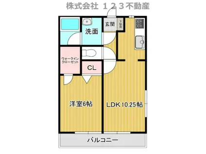 ノースアイランド(1LDK/1階)の間取り写真