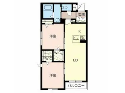 リラフォート白坂(2LDK/3階)の間取り写真