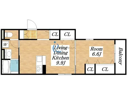 エスト・ヴィヴァーチェ(1LDK/2階)の間取り写真