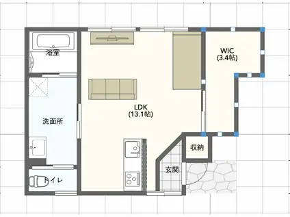 EAGLE(ワンルーム/1階)の間取り写真