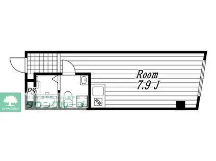 TRIAS.K(ワンルーム/1階)の間取り写真