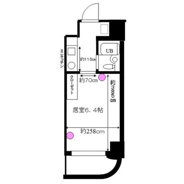 シャンブル72(1K/2階)の間取り写真