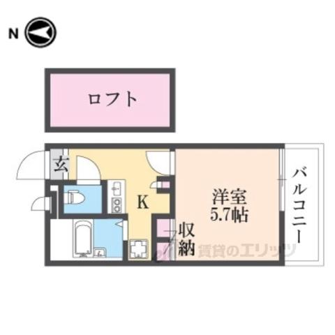 レオパレスエルザ1(1K/3階)の間取り写真