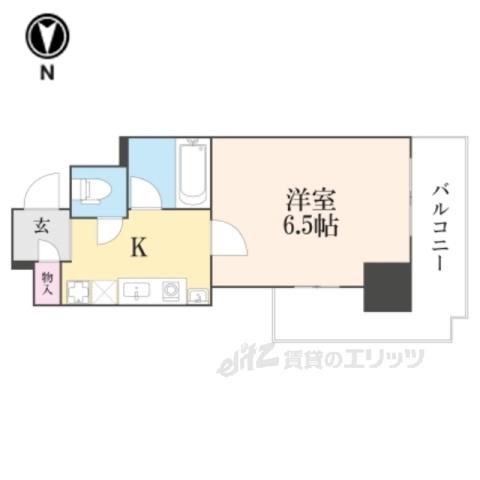 サンシティ烏丸(1K/7階)の間取り写真