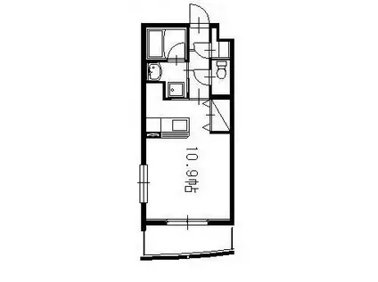 ドリームピア大蒲(ワンルーム/2階)の間取り写真
