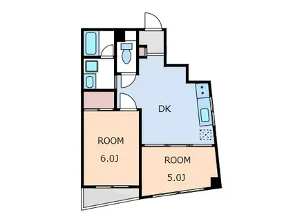 リバース中野(2DK/3階)の間取り写真