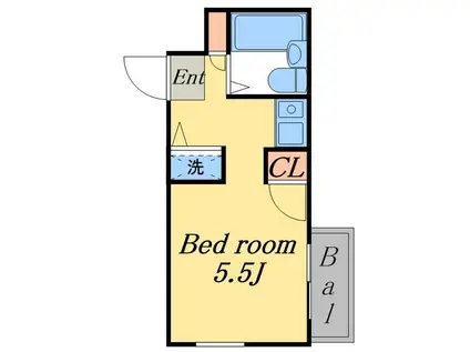 グラン立石(ワンルーム/4階)の間取り写真