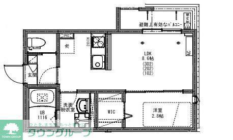 KEIAI RESIDENCE 北越谷IV(1LDK/2階)の間取り写真