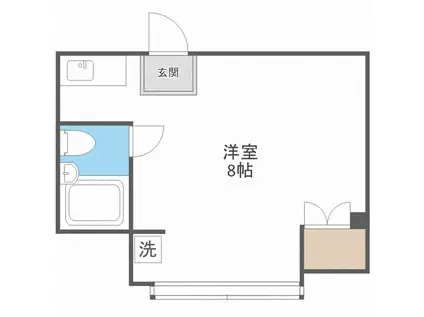 リバティー中津II(ワンルーム/2階)の間取り写真