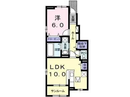 メゾン-8(1LDK/1階)の間取り写真
