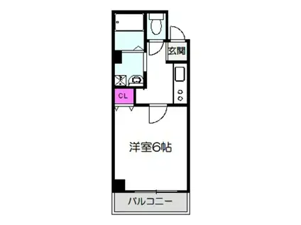 ハイグレード中宮I(1K/2階)の間取り写真