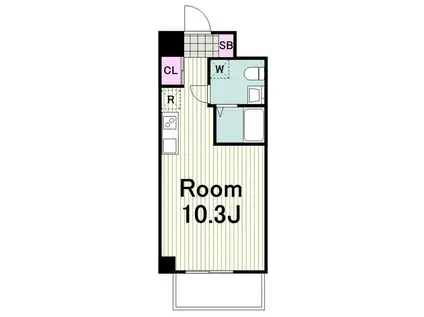 RJRプレシア新横浜(ワンルーム/10階)の間取り写真