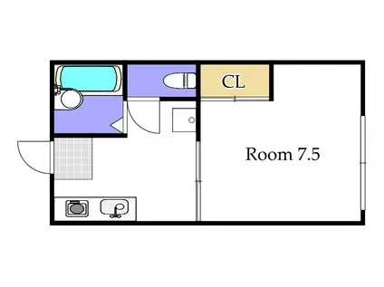 クレセントパレス(1K/1階)の間取り写真