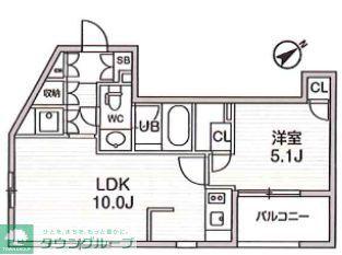 大田西馬込レジデンス(ワンルーム/1階)の間取り写真