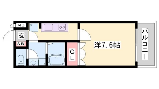 コンソルテ(1K/1階)の間取り写真