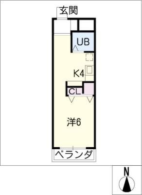 ホームレジデンスA(1K/3階)の間取り写真