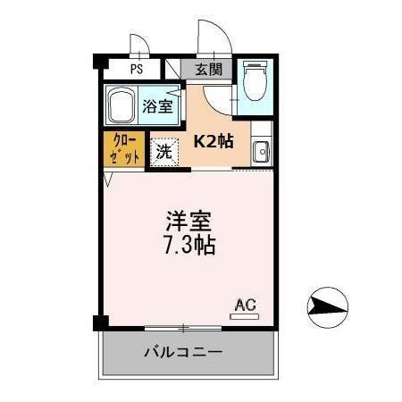コーポひかり(1K/3階)の間取り写真