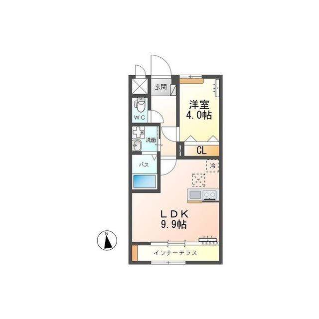 ラウレア(1LDK/1階)の間取り写真