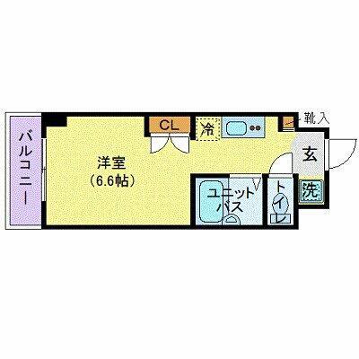 グリーンテラス国領(ワンルーム/4階)の間取り写真